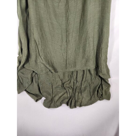 NWOT ANSELF Womens Plus Dress Olive Layered Lagen look Minimalist Comfort 3X - Picture 2 of 6